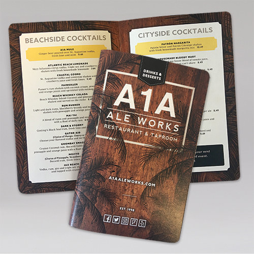 A1A Ale Works Drink Menu