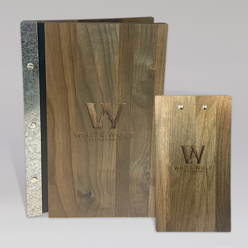 Basic Personalised Cube Menu Block Personalised Wooden Menu Holder 