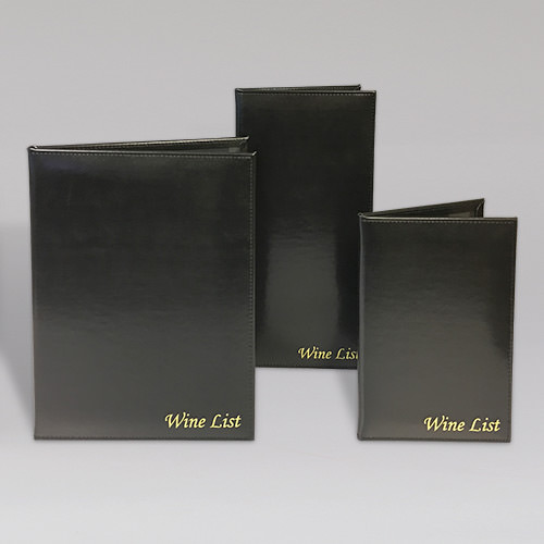 WINE LIST PVC LEATHER LOOK FOLDER IN VARIOUS COLOURS 